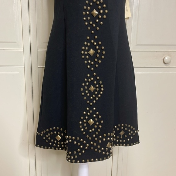 Eci Women’s Studded Black Stretch Cocktail Dress Sleeveless No size tag NWT - Picture 3 of 12
